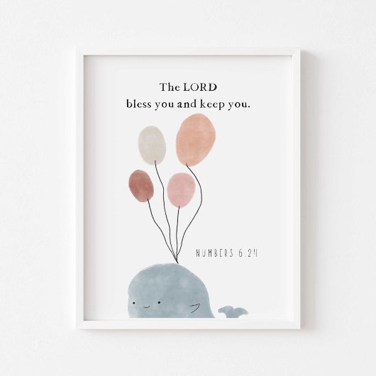 Walvis kinder bijbel vers poster
