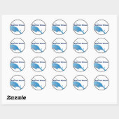 walvis - Klassieke ronde Sticker, glanzend  Sticker (Vel)