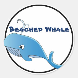 walvis - Klassieke ronde Sticker, glanzend  Sticker