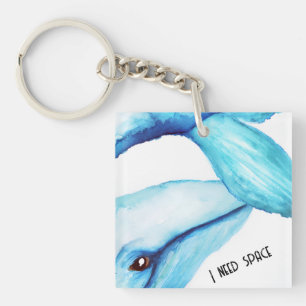 Walvis Knop Sleutelhanger