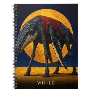 Walvis korte cape gotische Surrealist Notitieboek
