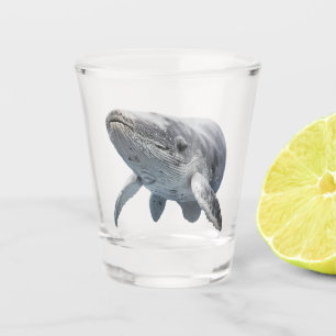 Walvis Kunst Oceaan Strand Shot Glas