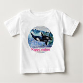 Walvis Kunst Peuter Ruffle T-shirt (Voorkant)