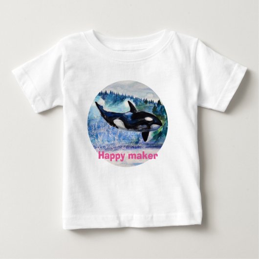 Walvis Kunst Peuter Ruffle T-shirt (Voorkant)