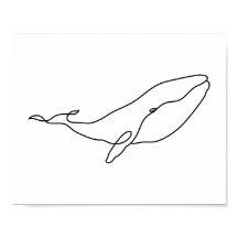 Walvis, lijntekening illustratie