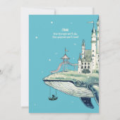 Walvis Magische Vlucht Verjaardagsfeestje Kaart (Achterkant)