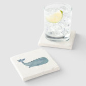 Walvis Marble Stone Onderzetter (Zijkant)