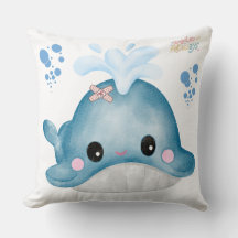 Walvis met een verband en bubble Pillow