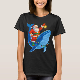 Walvis met kerstman t-shirt