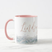 Walvis Minimalistische Naam Koffiemok Mok (Links)