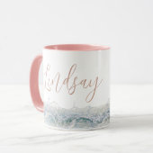 Walvis Minimalistische Naam Koffiemok Mok (Voorkant links)