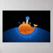 walvis (nacht) poster (Voorkant)