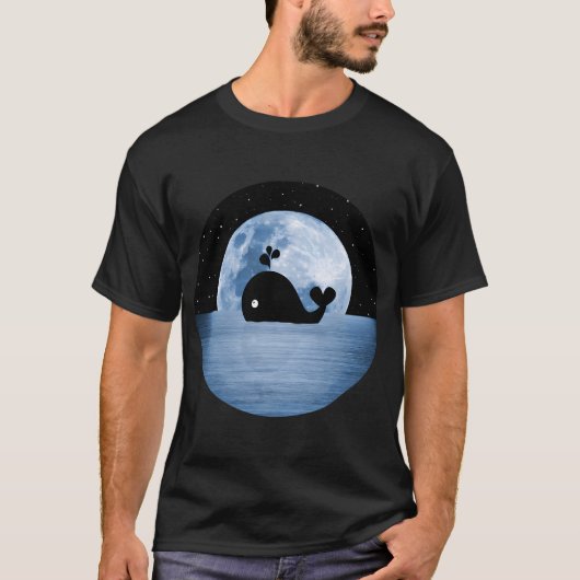 Walvis Nachtdoop - Blauw T-shirt (Voorkant)
