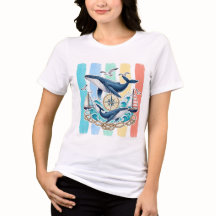 Walvis Nautical Kust Zomer T-Shirt