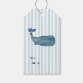 Walvis Nautical Shiplap Rustiek Gift Label Cadeaulabel (Voorkant)