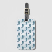Walvis Nautical Streep Kustpatroon Bagagelabel (Voorkant (verticaal))