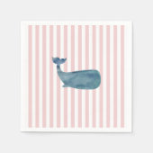 Walvis Nautical Stripe Paper Borden Servet (Voorkant)