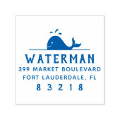 walvis | Nautisch familienaam Retouradres Zelfinktende Stempel (Design)