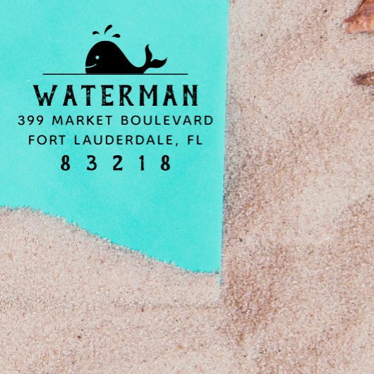 walvis | Nautisch familienaam Retouradres Zelfinktende Stempel