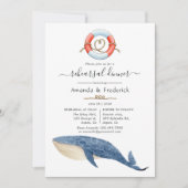Walvis Nautisch Oefendiner voor de Bruiloft Kaart (Voorkant)
