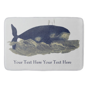 Walvis Nautische Vintage Print Custom Badmat