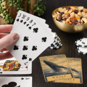 Walvis Noord-Pacifische VINTAGE Pokerkaarten (Insitu)