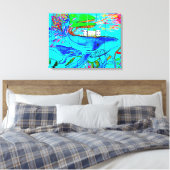 walvis omwikkeld doek canvas afdruk (Insitu (Slaapkamer))