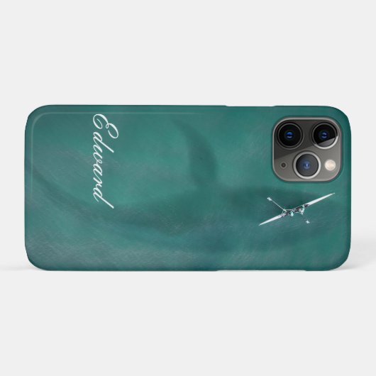 walvis onder boot: Nooit alleen in Zee Case-Mate iPhone Case (Achterkant (horizontaal))