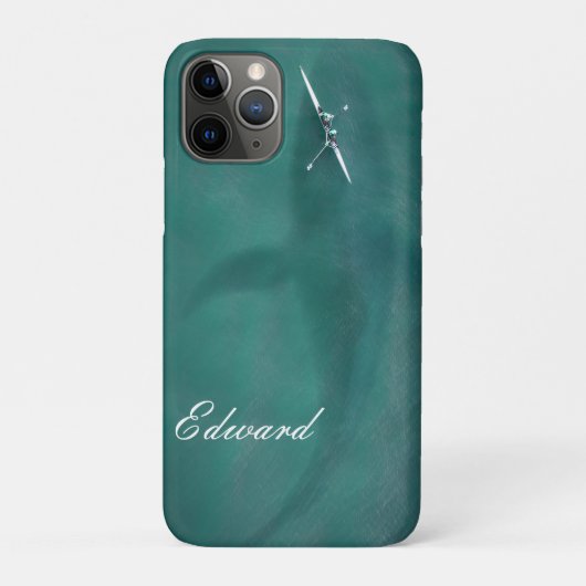 walvis onder boot: Nooit alleen in Zee Case-Mate iPhone Case (Achterkant)