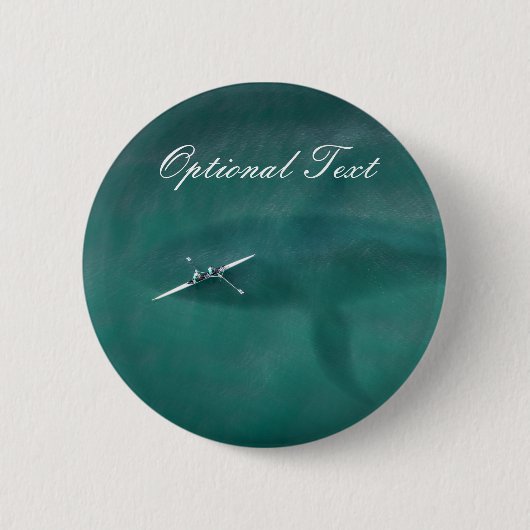 Walvis onder boot: nooit alleen op zee ronde button 5,7 cm (Voorkant)