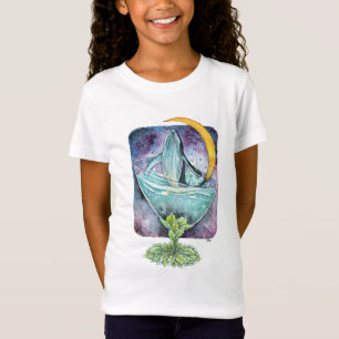 Walvis onder de maan t-shirt