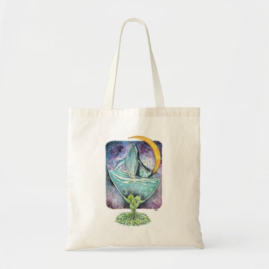 Walvis onder de maan tote bag (Voorkant)
