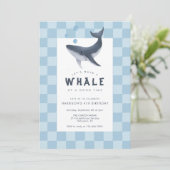 Walvis Onder De Zee Moderne Oceaan Verjaardagsfees Kaart (Staand voorkant)