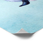 Walvis, Onder de Zee, Oceaan Nursery Muurkunst Poster (Hoek)