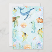 walvis onder het Baby shower Zee Kaart (Achterkant)