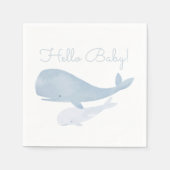 walvis onder het Baby shower Zee Servet (Voorkant)