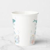 Walvis onder het Zee 1e Verjaardag Papieren Bekers (Links)