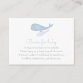 Walvis Onder het Zee Baby shower Boeken voor Baby Informatiekaartje (Voorkant)