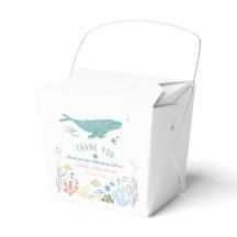 Walvis onder het Zee Baby shower Dank u