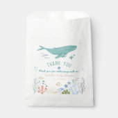Walvis onder het Zee Baby shower Dank u Bedankzakje (Voorkant)
