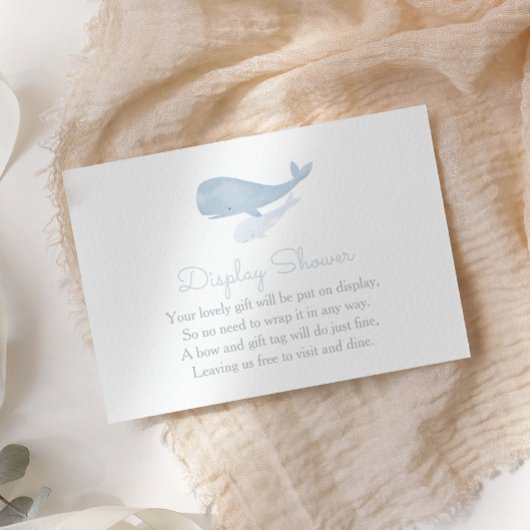 Walvis Onder het Zee Baby shower Display Douche Informatiekaartje