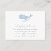 Walvis Onder het Zee Baby shower Display Douche Informatiekaartje (Voorkant)