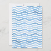 Walvis - onder het Zee Baby shower Invitation Kaart (Achterkant)