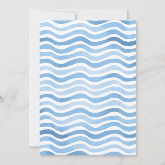 Walvis - onder het Zee Baby shower Invitation Kaart (Achterkant)