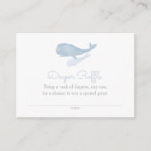 Walvis Onder het Zee Baby shower Luier Raffle Informatiekaartje (Voorkant)