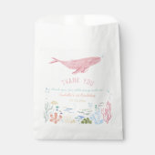 Walvis onder het Zee Verjaardag Bedankt Bedankzakje (Voorkant)