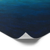 Walvis onder maanverlichte golf - Pastel schilders Poster (Hoek)