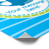 Walvis onder Zee Birthday Poster (Hoek)