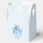 Walvis onder Zee Waterverf Jongen Baby shower Blau Bedankdoosjes (Geopend)