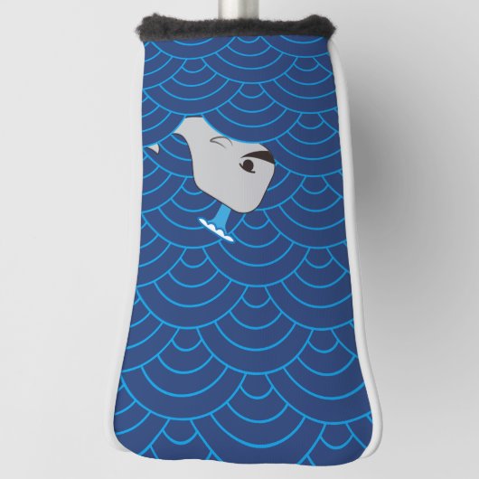 walvis op het zee golfheadcover (Draai 90)